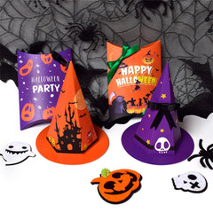 20pcs Hat Shaped Halloween Candy Packaging Box Party Favor Decoration