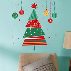 Colorful Christmas Tree Stickers - Xmas Ball Decorations