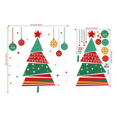 Colorful Christmas Tree Stickers - Xmas Ball Decorations