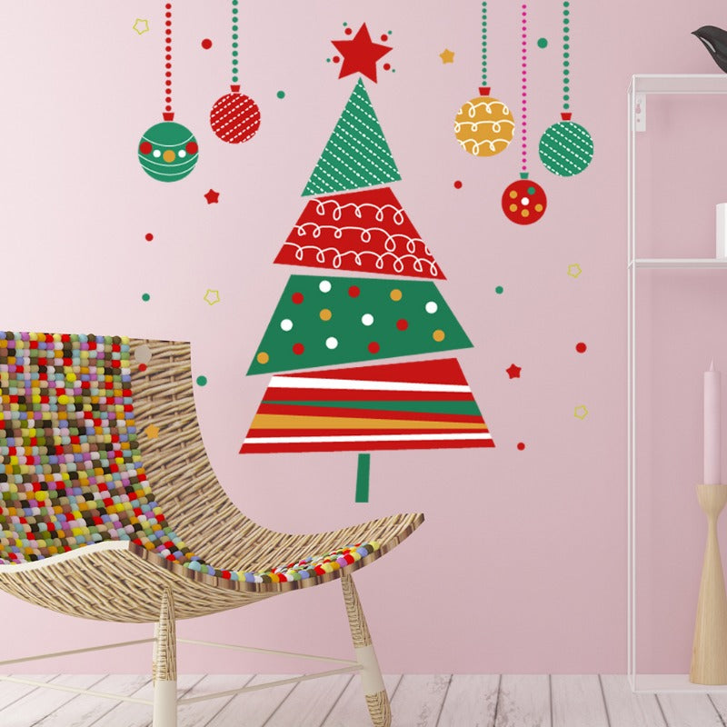 Colorful Christmas Tree Stickers - Xmas Ball Decorations