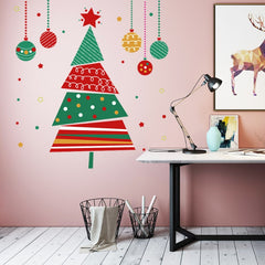 Colorful Christmas Tree Stickers - Xmas Ball Decorations