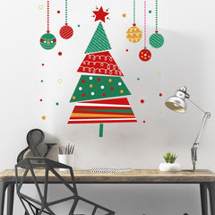 Colorful Christmas Tree Stickers - Xmas Ball Decorations