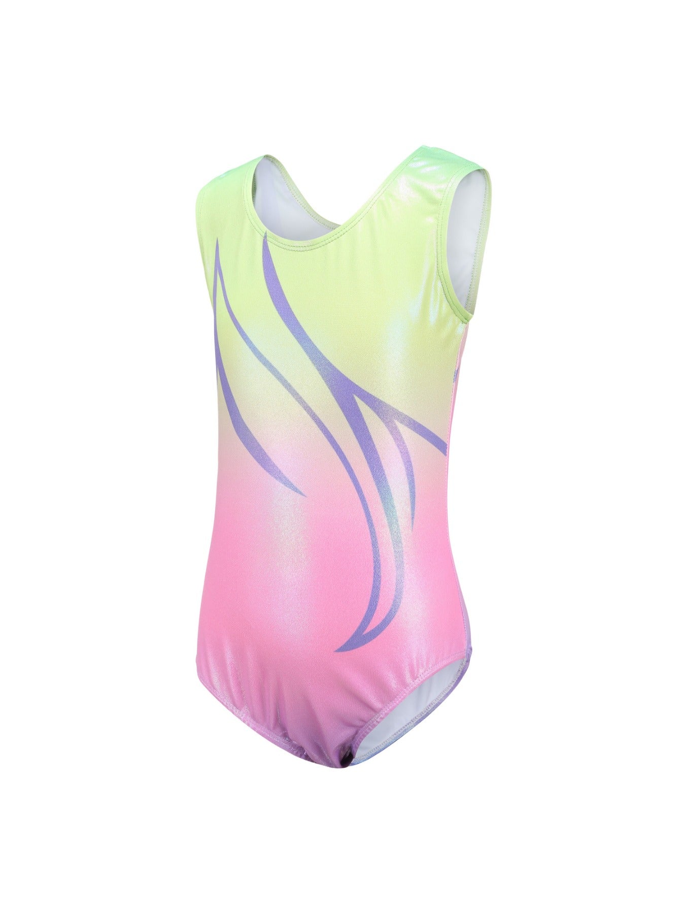 Girls Sleeveless Gymnastics Suit Stretchy Dance Training 1 Piece