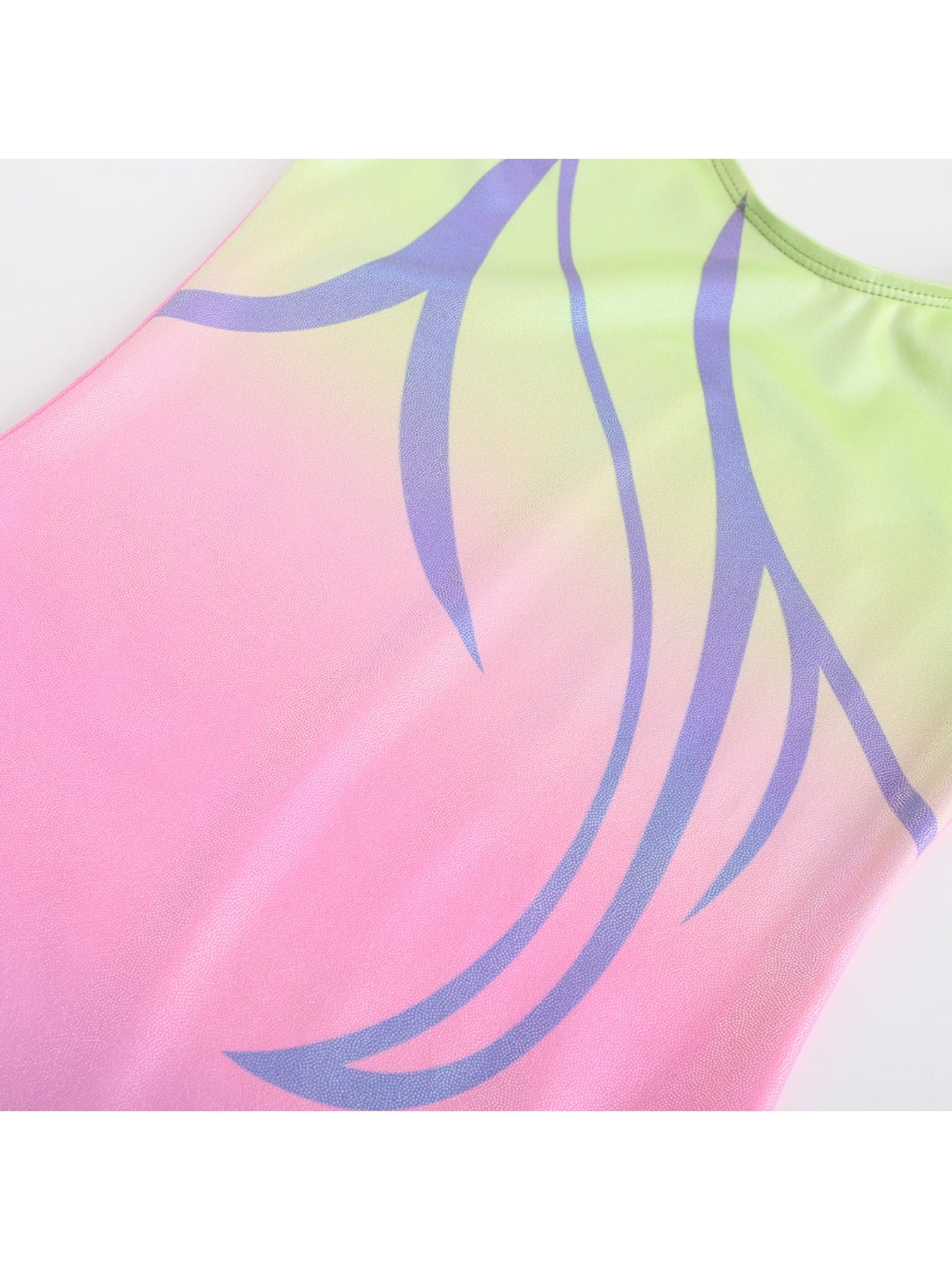 Girls Sleeveless Gymnastics Suit Stretchy Dance Training 1 Piece