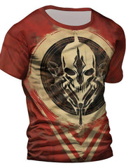 Men's Skull 3D Print Short Sleeve T-Shirt for Summer