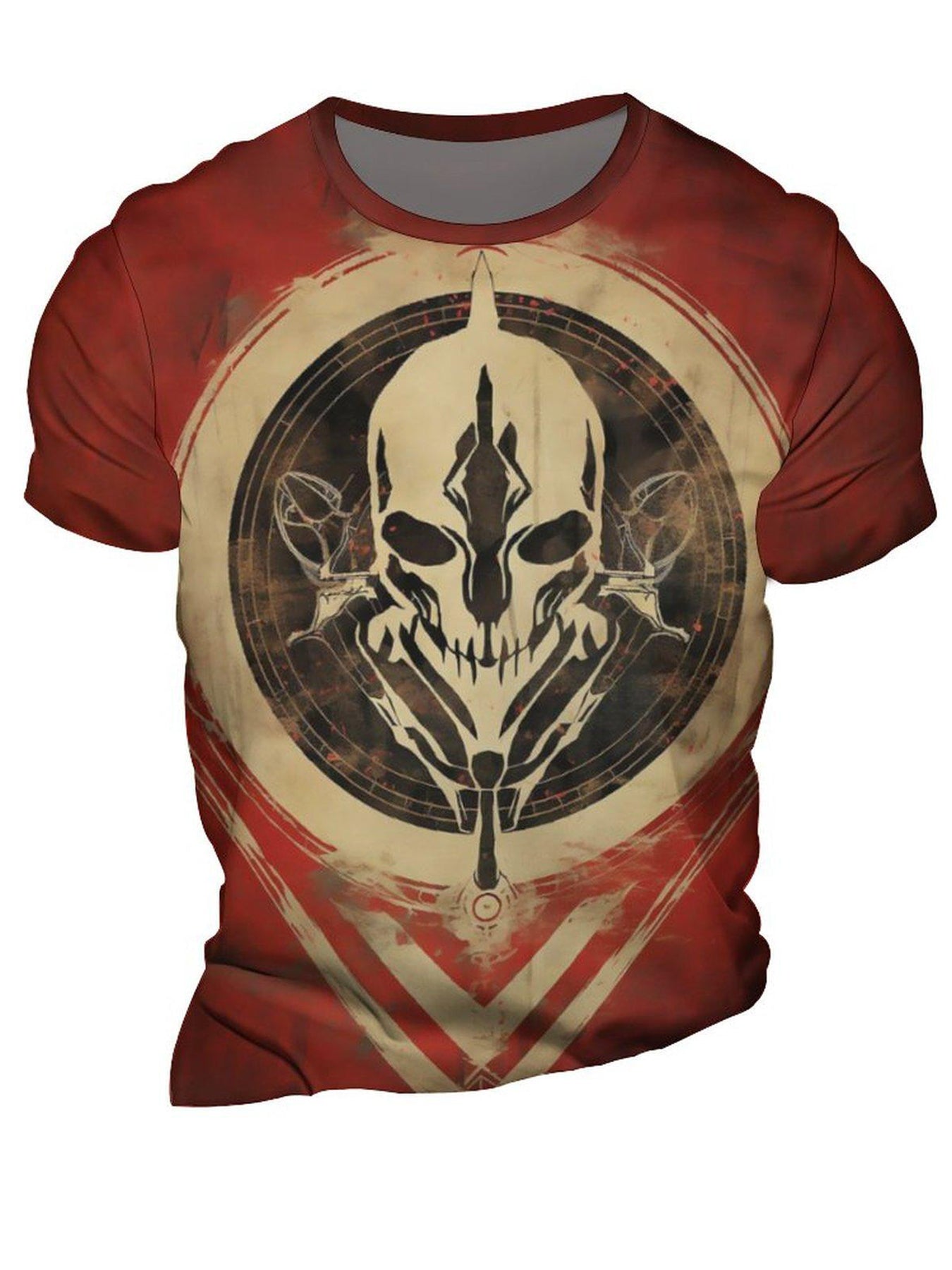 Men's Skull 3D Print Short Sleeve T-Shirt for Summer