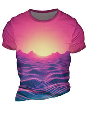 Men's Scenery Pattern Graphic T-Shirt for Summer