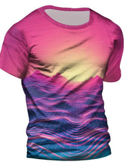 Men's Scenery Pattern Graphic T-Shirt for Summer