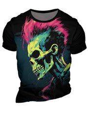 Skull 3D Print Men's Novelty T-shirt For Summer