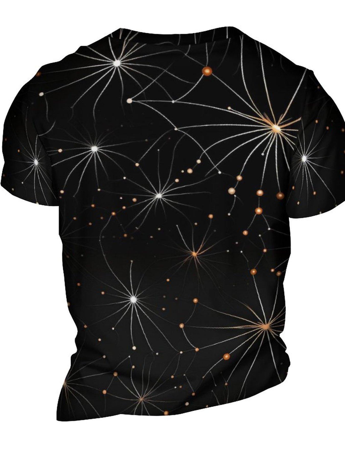 Men's Shining Stars Print Short Sleeve T-shirt for Summer