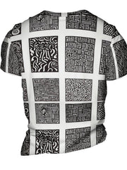 Wolf 3D Pattern Print Men's Graphic T-shirt Short Sleeve Pullover Tops