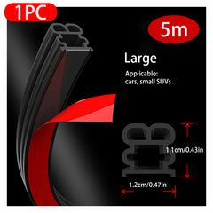 Car Door Rubber Seal Strip Double Layer Weather Strip 5m