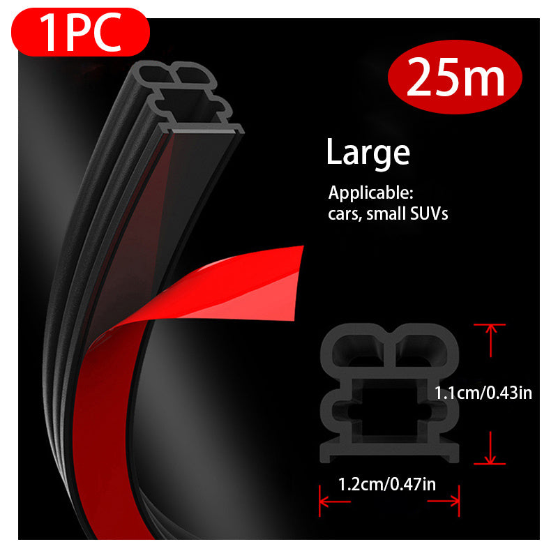 Car Door Rubber Seal Strip Double Layer Weather Strip 5m