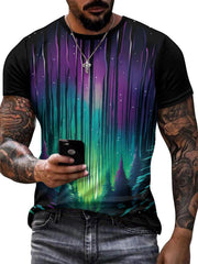 Forest Starry Sky Graphic Tee for Men