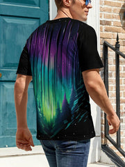Forest Starry Sky Graphic Tee for Men