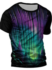 Forest Starry Sky Graphic Tee for Men