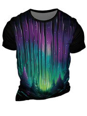 Forest Starry Sky Graphic Tee for Men