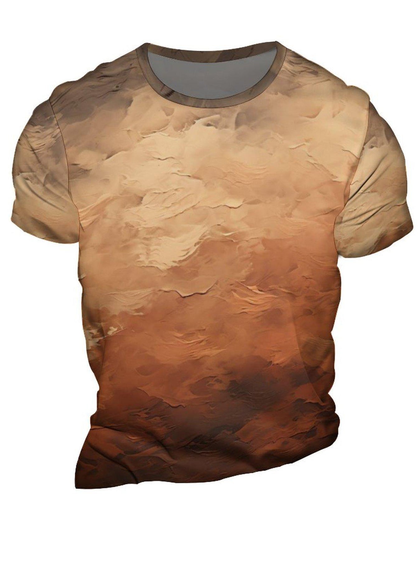 Men's Gradient Print Short Sleeve T-shirt for Summer