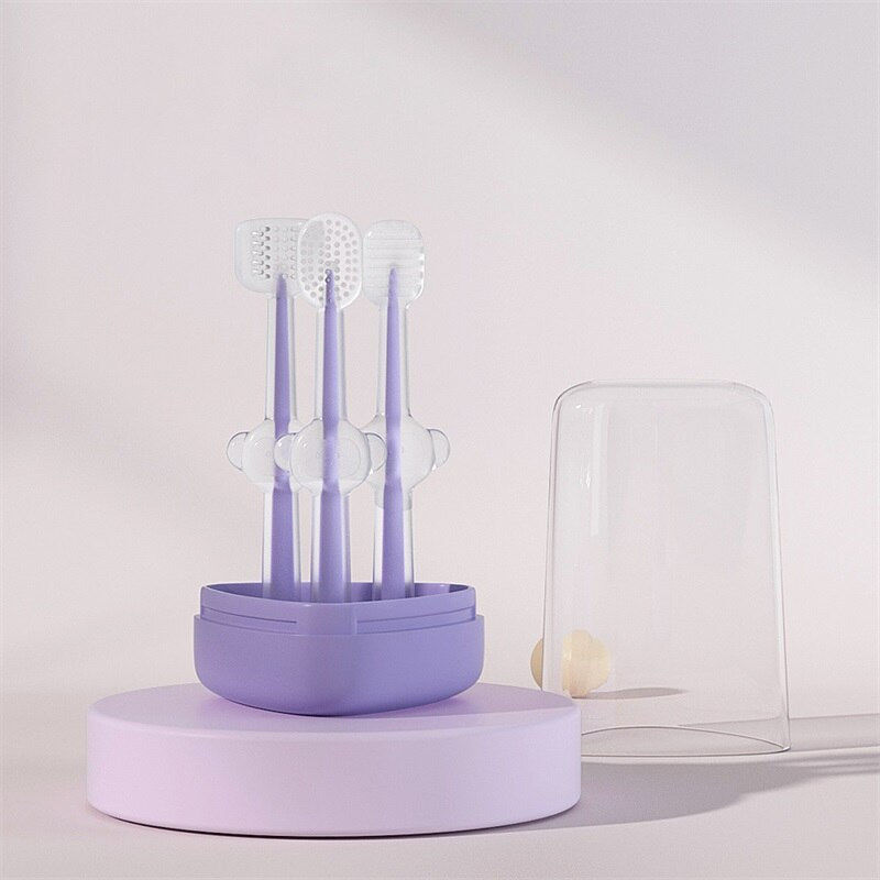 3pcs Silicone Toothbrush Set for Dogs & Cats Dental Care