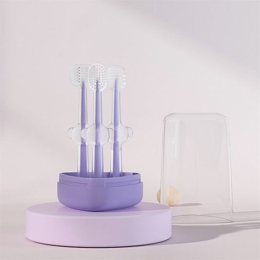 3pcs Silicone Toothbrush Set for Dogs & Cats Dental Care
