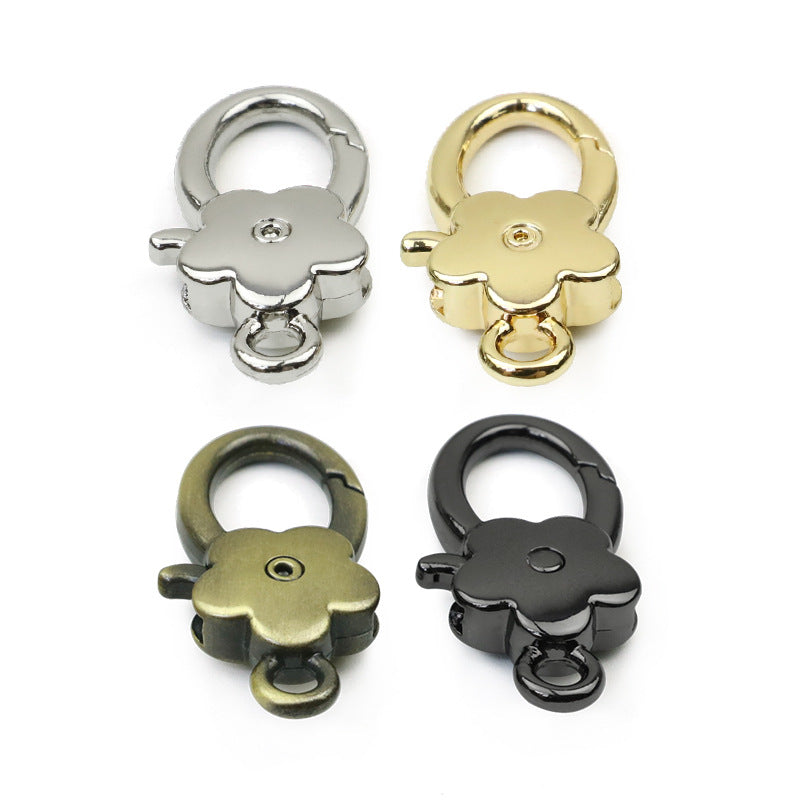 Plum Blossom Metal Carabiner Belt Buckles DIY Arts KeyChain Bag Parts