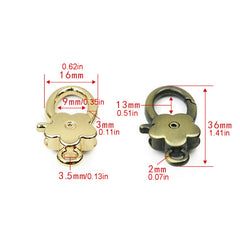 Plum Blossom Metal Carabiner Belt Buckles DIY Arts KeyChain Bag Parts