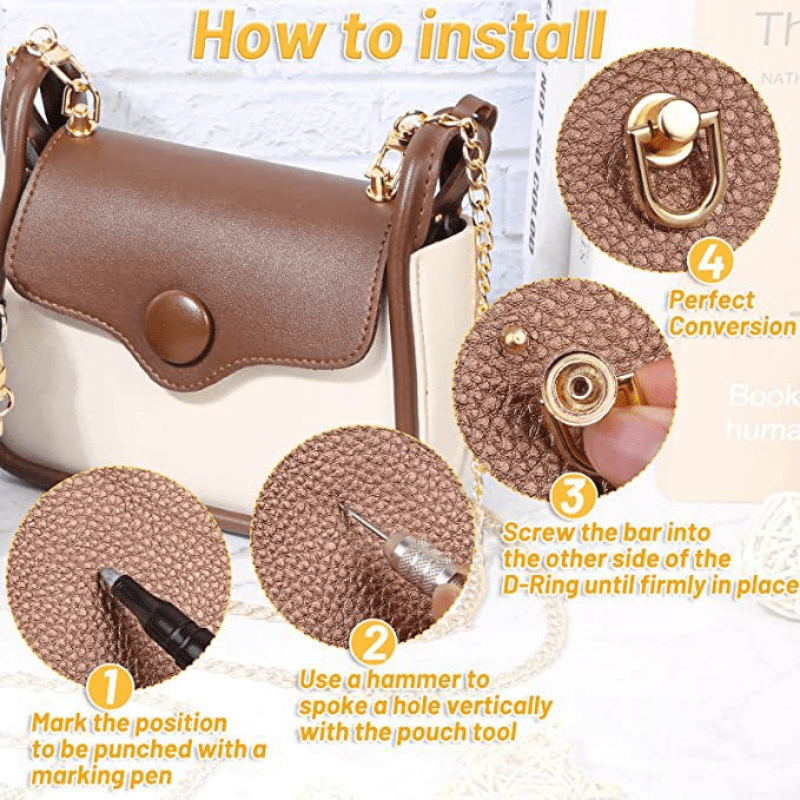 5pcs Purse Bag Wallet Buckles DIY Repair Kit