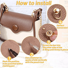5pcs Purse Bag Wallet Buckles DIY Repair Kit