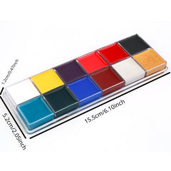 Professional Makeup 12 Pigment Body Paint Drama Joker Halloween Makeup Face