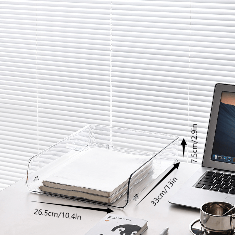 Clear Plastic Storage Tray for School Office Supplies