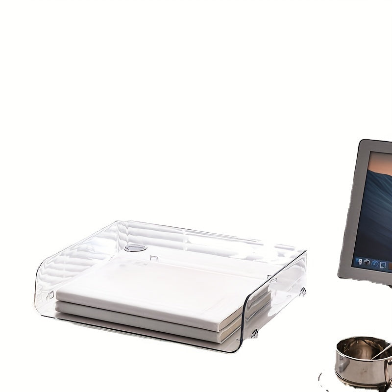 Clear Plastic Storage Tray for School Office Supplies