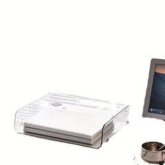 Clear Plastic Storage Tray for School Office Supplies