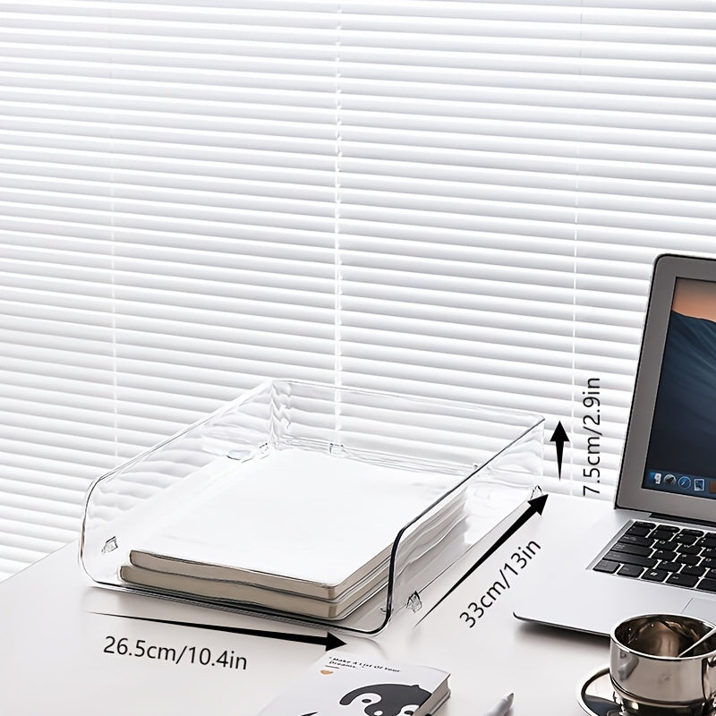 Clear Plastic Storage Tray for School Office Supplies