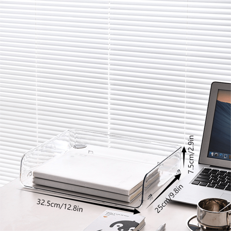 Clear Plastic Storage Tray for School Office Supplies