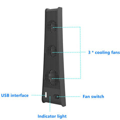 PS5 Cooling Fan USB Interface Light Compact