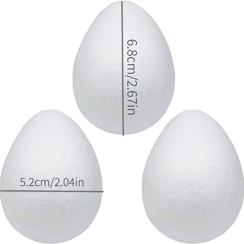 50pcs6 Craft Foam Egg Smooth Easter Christmas Halloween Holiday Crafts
