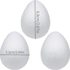 50pcs6 Craft Foam Egg Smooth Easter Christmas Halloween Holiday Crafts