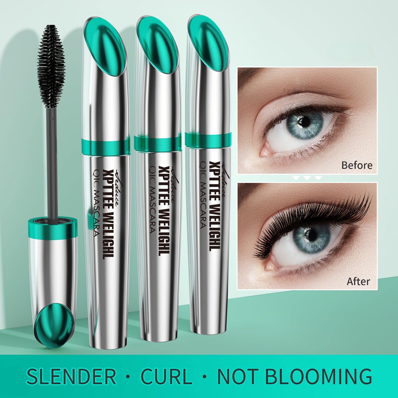 5D Silk Fiber Mascara Waterproof Thickening Lengthening Volumizing Eyelashes