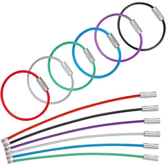 Large Stainless Steel Key Ring Loop Holder for Luggage Tag - Pack of 20
