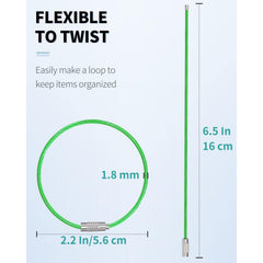 Large Stainless Steel Key Ring Loop Holder for Luggage Tag - Pack of 20