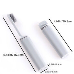 2pcs Bamboo Charcoal Toothbrush Foldable Mini Travel Size Oral Care Toothbrush