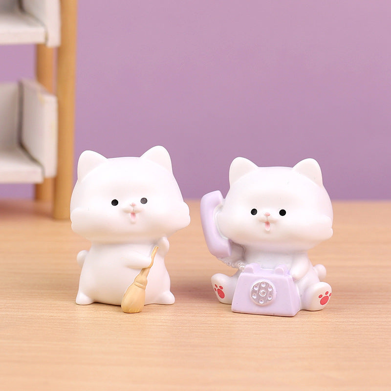 Resin Cat Toy Blind Box Desktop Decoration 8 Designs 1 Hidden Edition