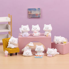 Resin Cat Toy Blind Box Desktop Decoration 8 Designs 1 Hidden Edition