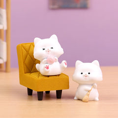 Resin Cat Toy Blind Box Desktop Decoration 8 Designs 1 Hidden Edition