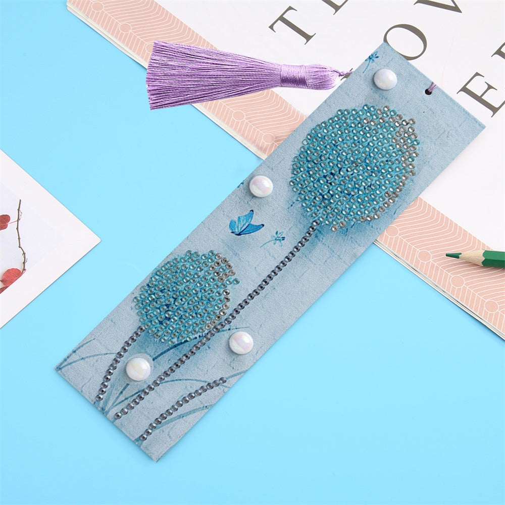 DIY Diamond Painting Bookmark 5D Crystal Embroidery Kit Tassel Bookmark