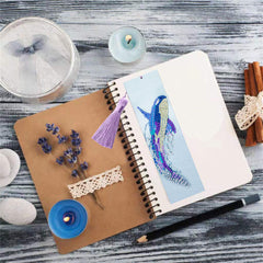 DIY Diamond Painting Bookmark 5D Crystal Embroidery Kit Tassel Bookmark