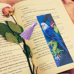 DIY Diamond Painting Bookmark 5D Crystal Embroidery Kit Tassel Bookmark
