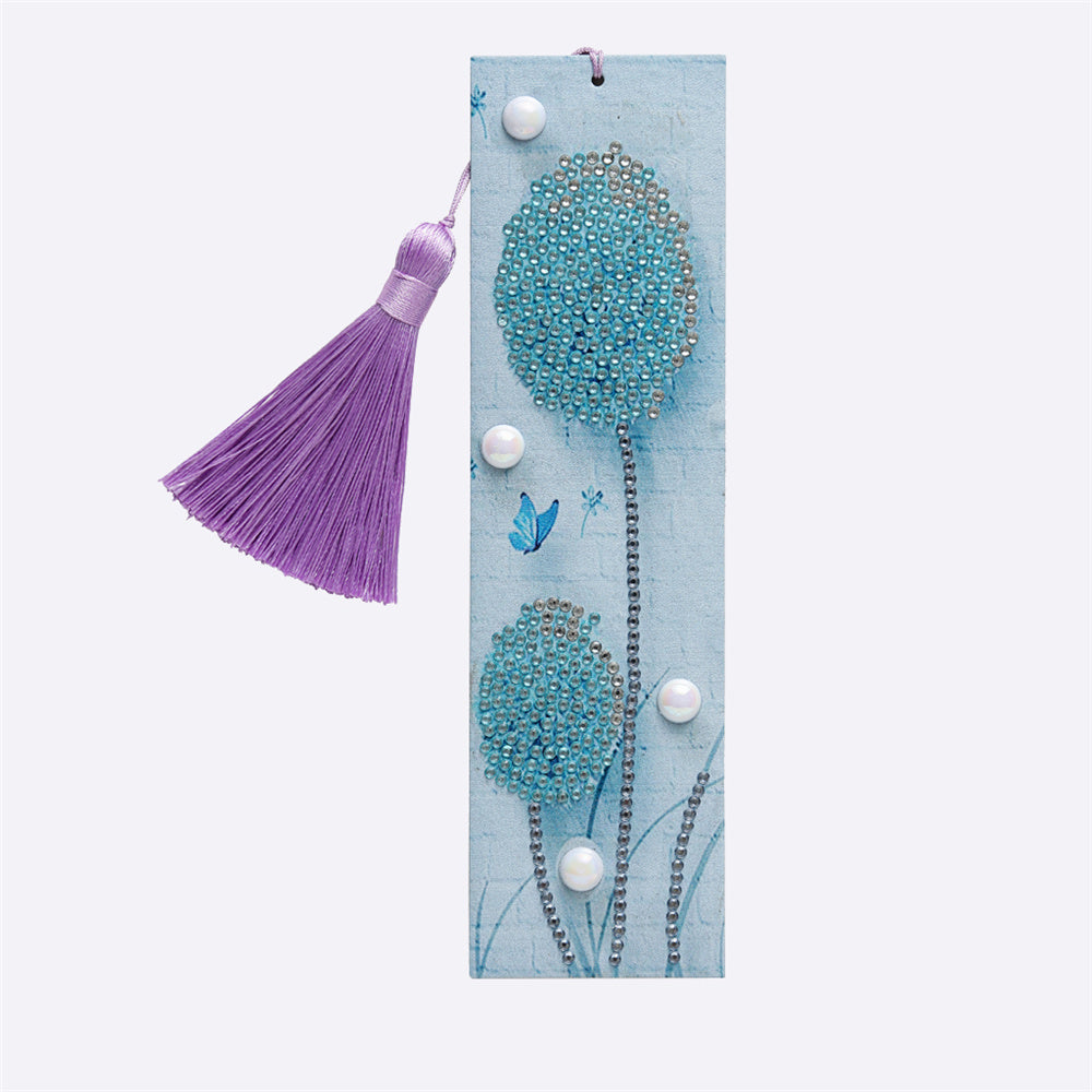 DIY Diamond Painting Bookmark 5D Crystal Embroidery Kit Tassel Bookmark