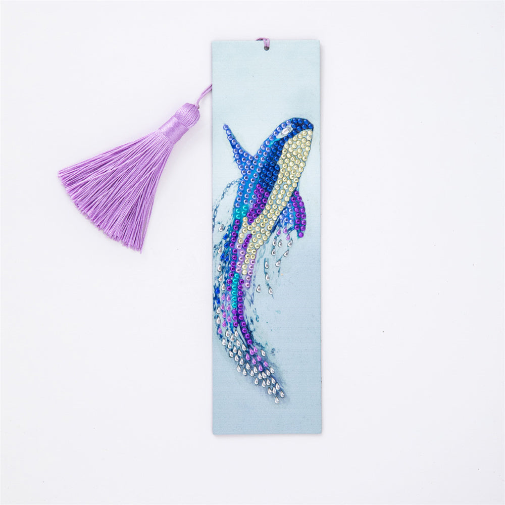 DIY Diamond Painting Bookmark 5D Crystal Embroidery Kit Tassel Bookmark