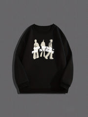 Men's Graphic Pullover Long Sleeve Sweatshirt Casual Wear
